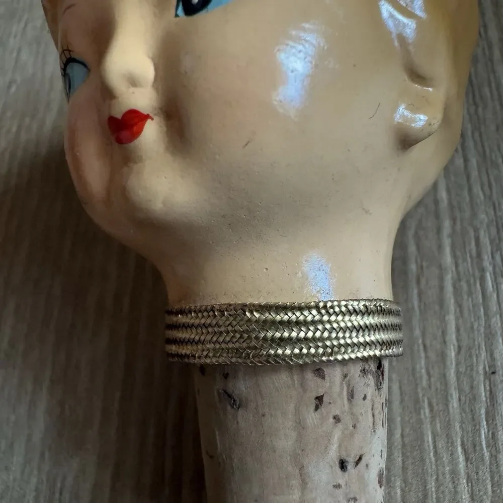 Vintage 60s Set Of 4 Enesco Japan Ceramic Heads Bottle Stoppers Corks